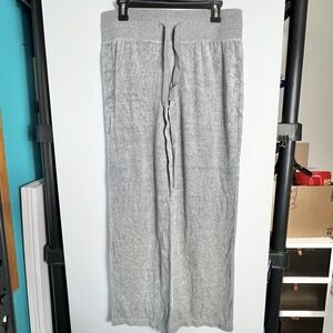 Arizona‎ Jean Company Womens Size L Gray Velour Lounge Pants Drawstring EUC